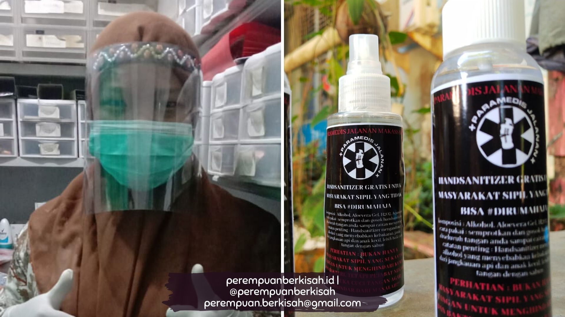 Kisah Petugas Medis Perempuan Membuat APD, Hand Sanitizer & Disinfektan Sendiri untuk Dibagikan Secara Gratis